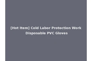 [Hot Item] Cold Labor Protection Work Disposable PVC Gloves
