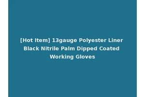 [Hot Item] 13gauge Polyester Liner Black Nitrile Palm Dipped Coated Working Gloves