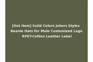 [Hot Item] Solid Colors Jokers Styles Beanie Hats for Male Customized Logo RPET-Cotton Leather Label