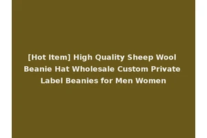 [Hot Item] High Quality Sheep Wool Beanie Hat Wholesale Custom Private Label Beanies for Men Women