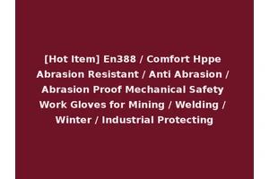 [Hot Item] En388 / Comfort Hppe Abrasion Resistant / Anti Abrasion / Abrasion Proof Mechanical Safety Work Gloves for Mining / Welding / Winter / Industrial Protecting