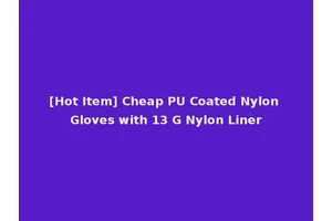 [Hot Item] Cheap PU Coated Nylon Gloves with 13 G Nylon Liner