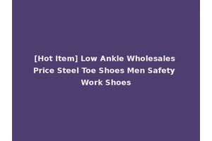 [Hot Item] Low Ankle Wholesales Price Steel Toe Shoes Men Safety Work Shoes