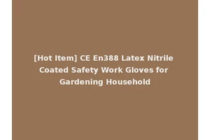 [Hot Item] CE En388 Latex Nitrile Coated Safety Work Gloves for Gardening Household
