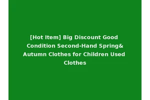 [Hot Item] Big Discount Good Condition Second-Hand Spring&Autumn Clothes for Children Used Clothes