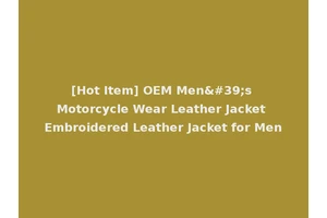 [Hot Item] OEM Men's Motorcycle Wear Leather Jacket Embroidered Leather Jacket for Men