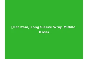 [Hot Item] Long Sleeve Wrap Middle Dress