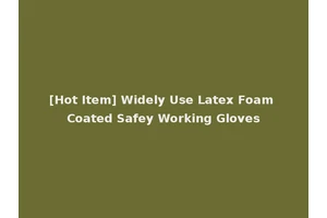 [Hot Item] Widely Use Latex Foam Coated Safey Working Gloves