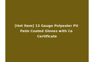 [Hot Item] 13 Gauge Polyester PU Palm Coated Gloves with Ce Certificate