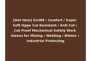 [Hot Item] En388 / Comfort / Super Soft Hppe Cut Resistant / Anti Cut / Cut Proof Mechanical Safety Work Gloves for Mining / Welding / Winter / Industrial Protecting