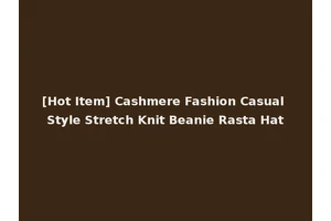 [Hot Item] Cashmere Fashion Casual Style Stretch Knit Beanie Rasta Hat