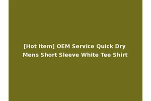 [Hot Item] OEM Service Quick Dry Mens Short Sleeve White Tee Shirt