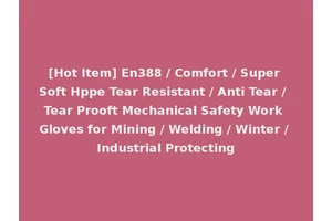 [Hot Item] En388 / Comfort / Super Soft Hppe Tear Resistant / Anti Tear / Tear Prooft Mechanical Safety Work Gloves for Mining / Welding / Winter / Industrial Protecting