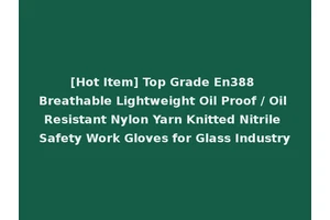 [Hot Item] Top Grade En388 Breathable Lightweight Oil Proof / Oil Resistant Nylon Yarn Knitted Nitrile Safety Work Gloves for Glass Industry