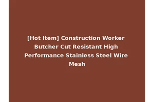 [Hot Item] Construction Worker Butcher Cut Resistant High Performance Stainless Steel Wire Mesh
