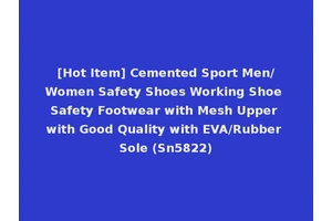 [Hot Item] Cemented Sport Men/Women Safety Shoes Working Shoe Safety Footwear with Mesh Upper with Good Quality with EVA/Rubber Sole (Sn5822)