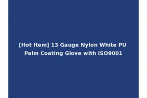 [Hot Item] 13 Gauge Nylon White PU Palm Coating Glove with ISO9001