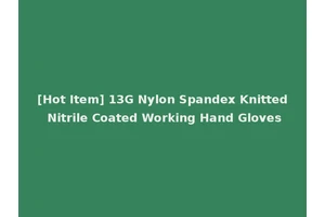 [Hot Item] 13G Nylon Spandex Knitted Nitrile Coated Working Hand Gloves