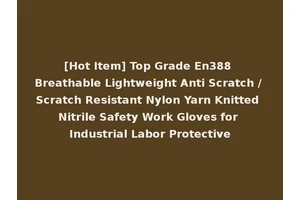 [Hot Item] Top Grade En388 Breathable Lightweight Anti Scratch / Scratch Resistant Nylon Yarn Knitted Nitrile Safety Work Gloves for Industrial Labor Protective