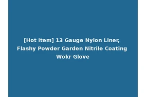 [Hot Item] 13 Gauge Nylon Liner, Flashy Powder Garden Nitrile Coating Wokr Glove