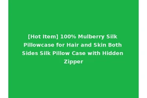 [Hot Item] 100% Mulberry Silk Pillowcase for Hair and Skin Both Sides Silk Pillow Case with Hidden Zipper