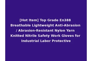[Hot Item] Top Grade En388 Breathable Lightweight Anti-Abrasion / Abrasion-Resistant Nylon Yarn Knitted Nitrile Safety Work Gloves for Industrial Labor Protective