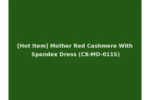 [Hot Item] Mother Red Cashmere With Spandex Dress (CX-MD-011S)