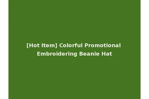 [Hot Item] Colorful Promotional Embroidering Beanie Hat