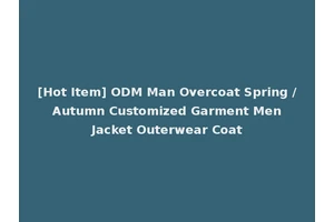 [Hot Item] ODM Man Overcoat Spring / Autumn Customized Garment Men Jacket Outerwear Coat