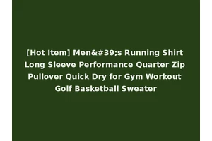 [Hot Item] Men's Running Shirt Long Sleeve Performance Quarter Zip Pullover Quick Dry for Gym Workout Golf Basketball Sweater