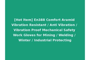 [Hot Item] En388 Comfort Aramid Vibration Resistant / Anti Vibration / Vibration Proof Mechanical Safety Work Gloves for Mining / Welding / Winter / Industrial Protecting