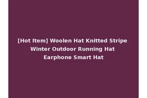 [Hot Item] Woolen Hat Knitted Stripe Winter Outdoor Running Hat Earphone Smart Hat