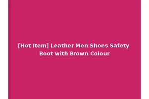 [Hot Item] Leather Men Shoes Safety Boot with Brown Colour