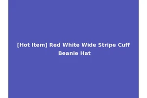 [Hot Item] Red White Wide Stripe Cuff Beanie Hat