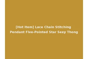 [Hot Item] Lace Chain Stitching Pendant Five-Pointed Star Sexy Thong