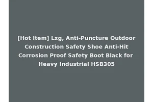[Hot Item] Lxg, Anti-Puncture Outdoor Construction Safety Shoe Anti-Hit Corrosion Proof Safety Boot Black for Heavy Industrial HSB305