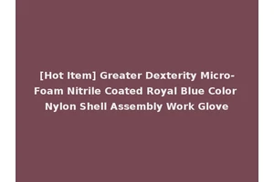 [Hot Item] Greater Dexterity Micro-Foam Nitrile Coated Royal Blue Color Nylon Shell Assembly Work Glove
