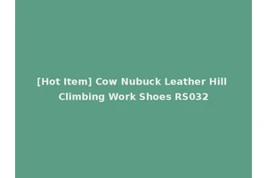 [Hot Item] Cow Nubuck Leather Hill Climbing Work Shoes RS032