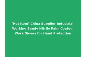 [Hot Item] China Supplier Industrial Working Sandy Nitrile Palm Coated Work Gloves for Hand Protection