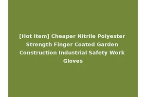 [Hot Item] Cheaper Nitrile Polyester Strength Finger Coated Garden Construction Industrial Safety Work Gloves