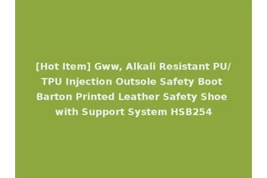 [Hot Item] Gww, Alkali Resistant PU/TPU Injection Outsole Safety Boot Barton Printed Leather Safety Shoe with Support System HSB254