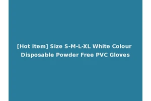 [Hot Item] Size S-M-L-XL White Colour Disposable Powder Free PVC Gloves