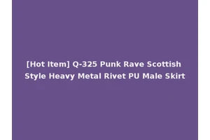 [Hot Item] Q-325 Punk Rave Scottish Style Heavy Metal Rivet PU Male Skirt