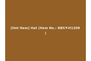 [Hot Item] Hat (Item No.: NBSY-H1209)