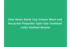 [Hot Item] Adult Cap Unisex Wool and Recycled Polyester Spin Dye Gradient Color Knitted Beanie