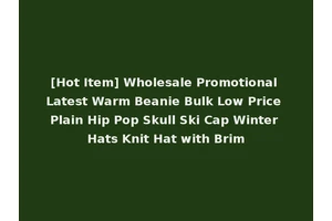 [Hot Item] Wholesale Promotional Latest Warm Beanie Bulk Low Price Plain Hip Pop Skull Ski Cap Winter Hats Knit Hat with Brim