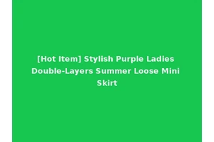 [Hot Item] Stylish Purple Ladies Double-Layers Summer Loose Mini Skirt