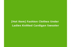 [Hot Item] Fashion Clothes Under Ladies Knitted Cardigan Sweater