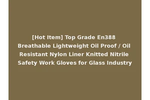 [Hot Item] Top Grade En388 Breathable Lightweight Oil Proof / Oil Resistant Nylon Liner Knitted Nitrile Safety Work Gloves for Glass Industry