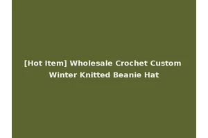[Hot Item] Wholesale Crochet Custom Winter Knitted Beanie Hat